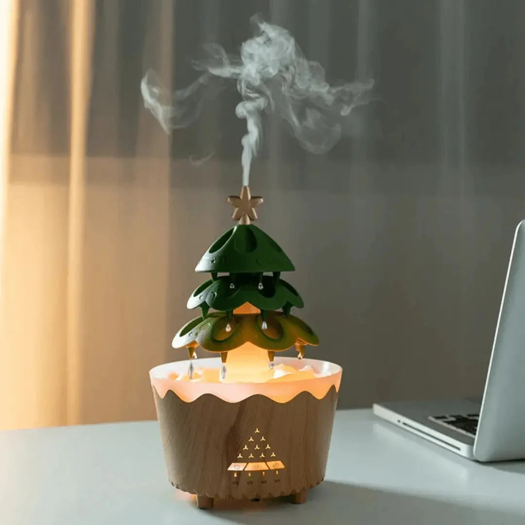 Aroma Diffuser Christmas Tree Silent & Adjustable Mist
