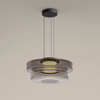 Modern LED Hanging Lamp with Layered Glass Design