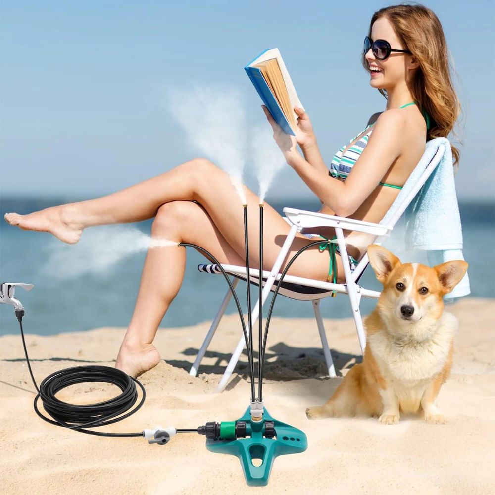 Freestanding Patio Cooling Spray System for Outdoor Misting