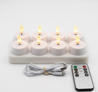 Flameless LED Candle Set with Remote Control and USB Rechargeable Timer