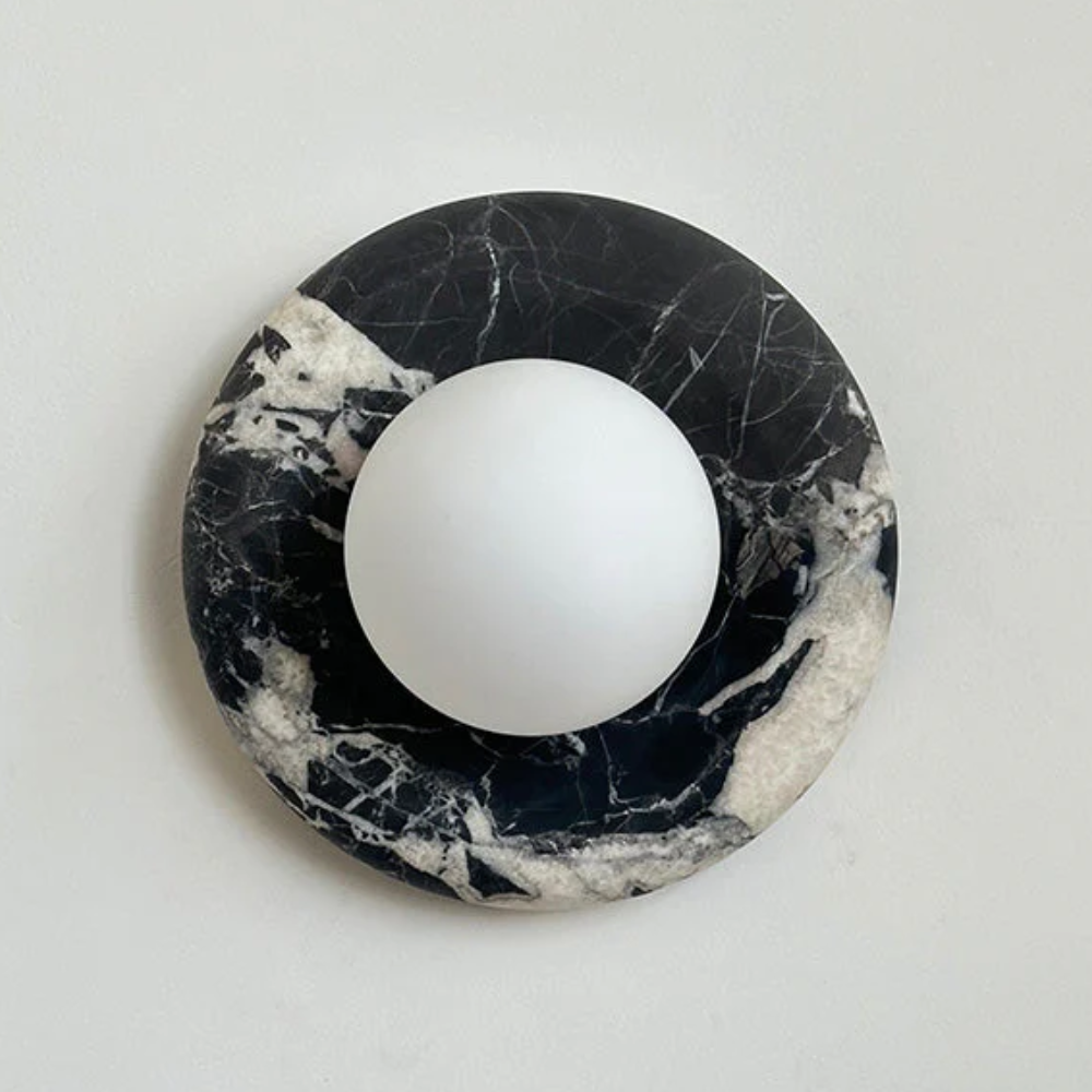 Elegant Indoor LED Wall Light Fixture - Modern Marble Sconce