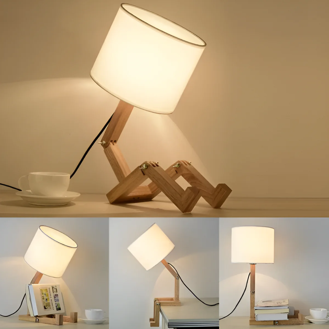 Adjustable Wooden Table Lamp with Unique Design