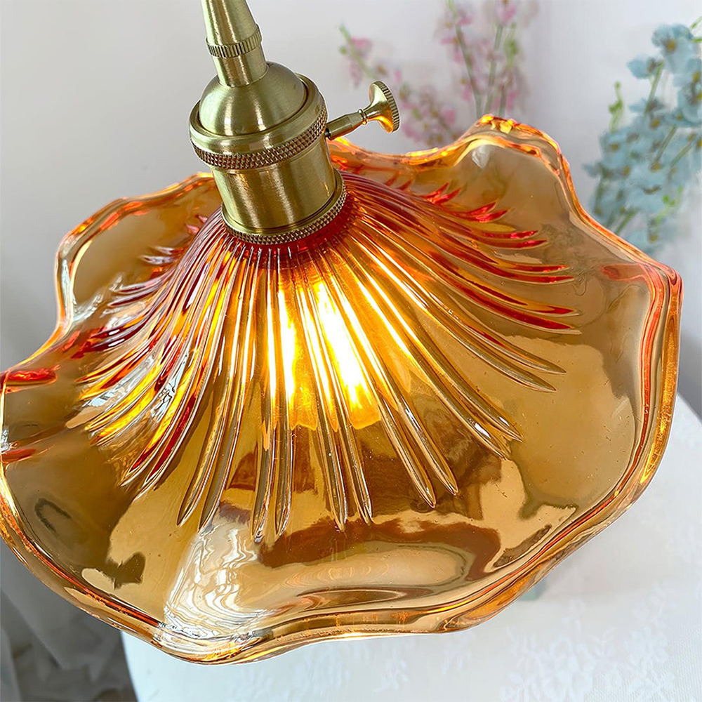 Elegant Flower Glass LED Pendant Light for Room Illumination