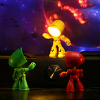 Adjustable Head LED Table Lamp in Robot Design – Plastic Construction