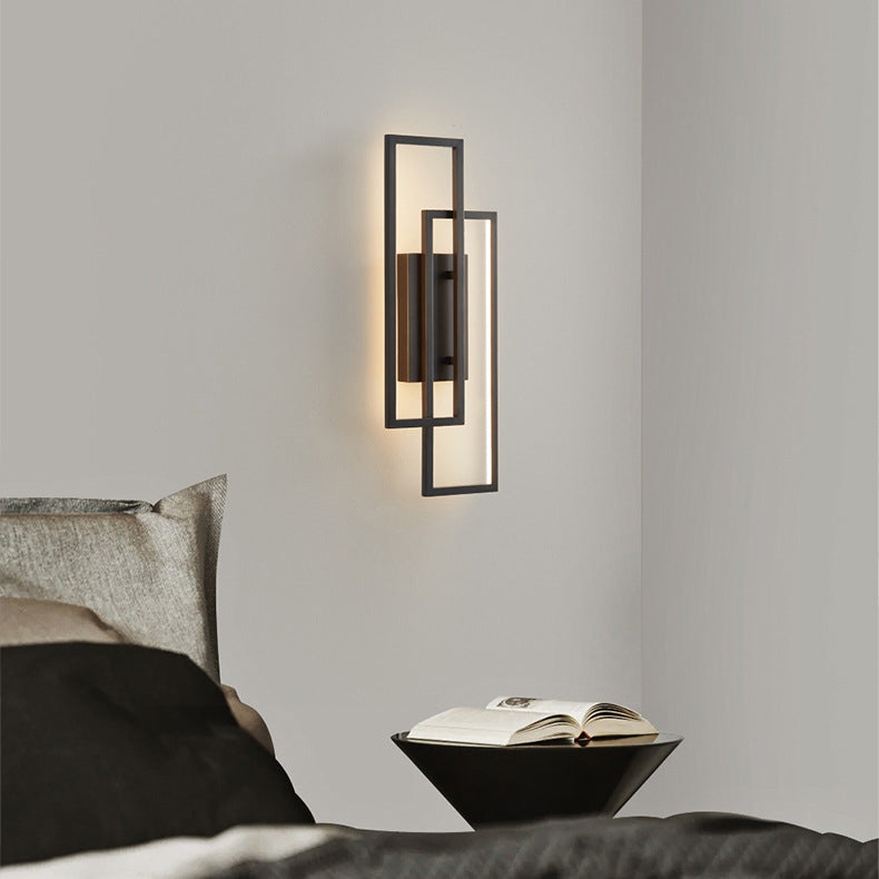 Double Rectangle Frame Wall-Mounted LED Light Fixture