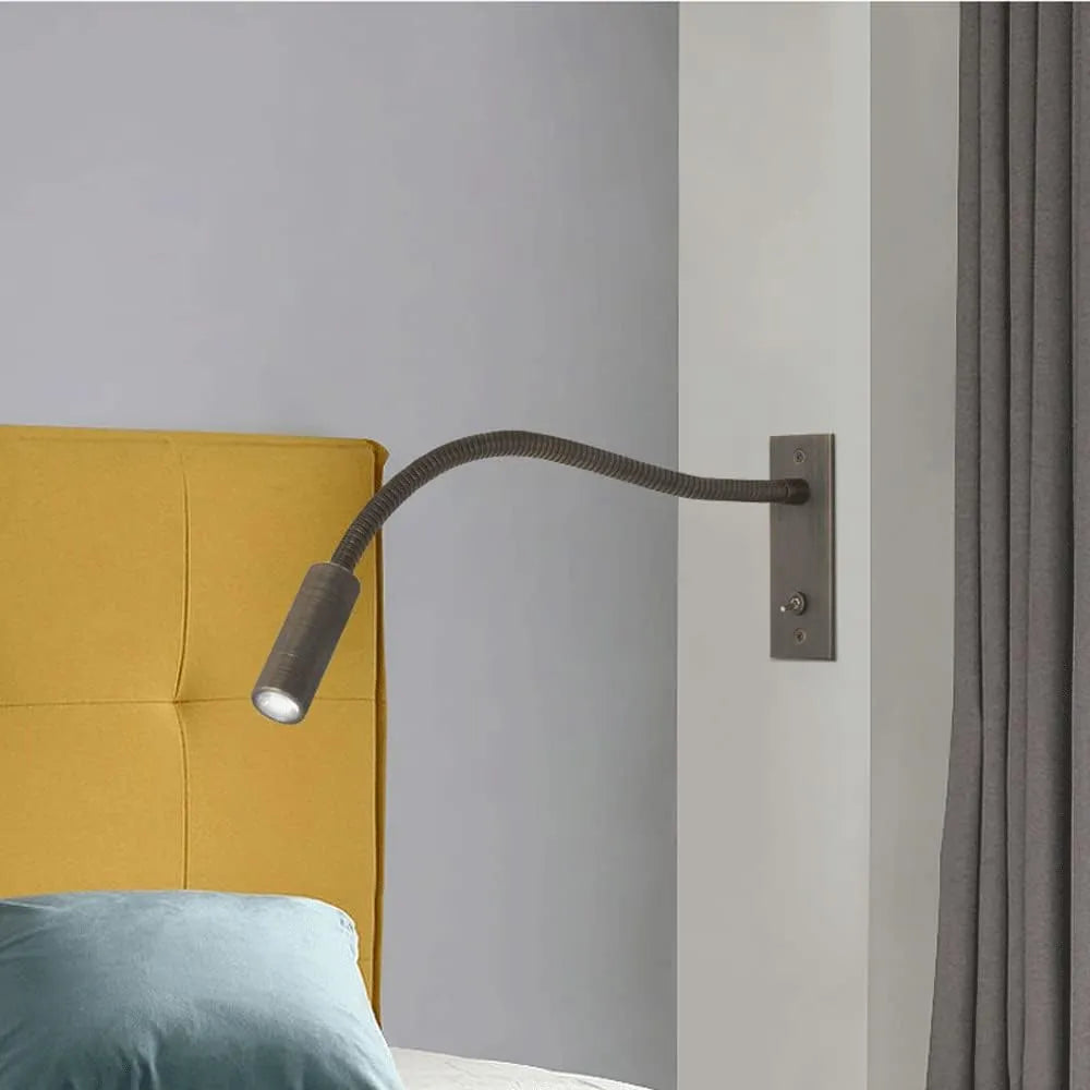 Flexible Bedside Lamp with Adjustable LED Light for Reading