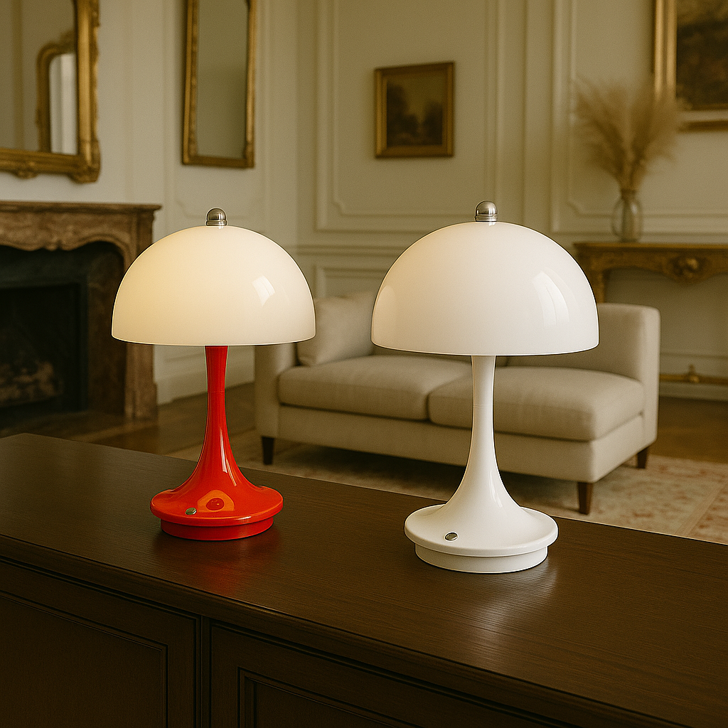 Table Lamp with Mushroom Design