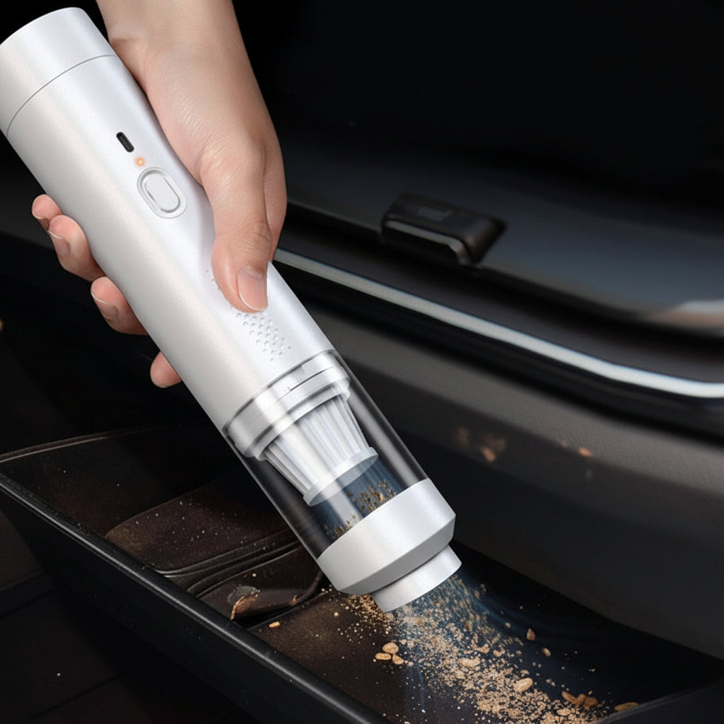 Compact Cordless Handheld Vacuum for Car Interior Cleaning