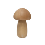 Rechargeable Night Light with Portobello Mushroom Design and Wooden Base