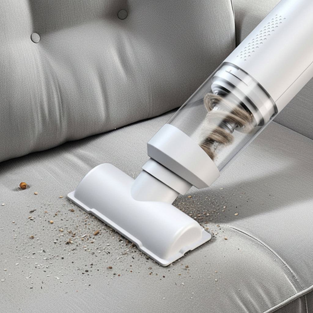 Compact Cordless Handheld Vacuum for Car Interior Cleaning