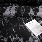 Black Marble 3-Piece Bedding Set – Quilt Cover Ensemble