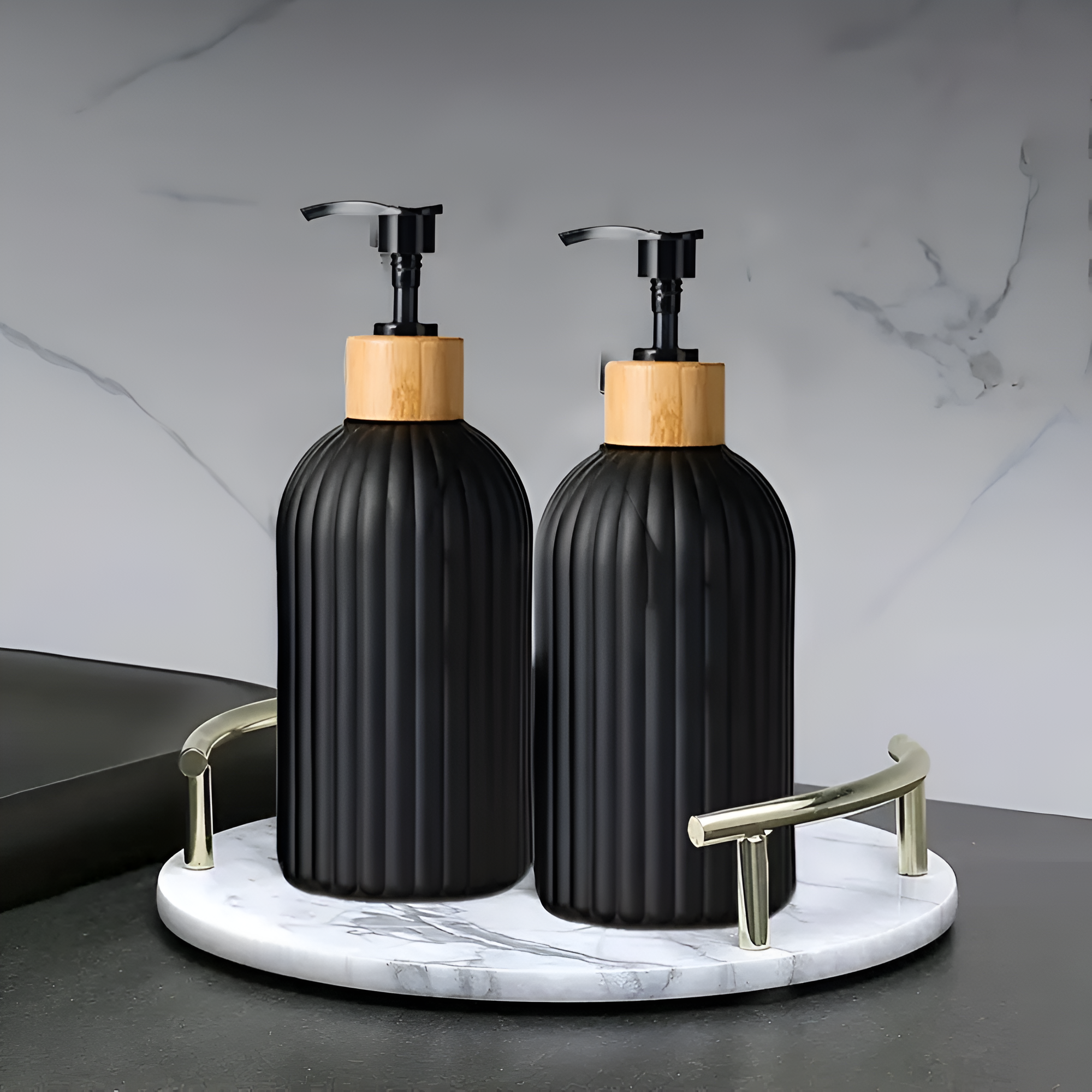 Simple Bamboo Soap Pump Dispenser – Minimalist Design