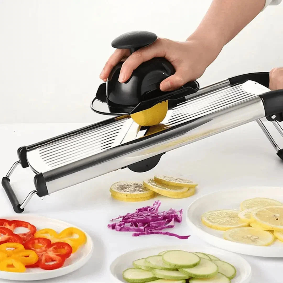 Mandoline Slicer Adjustable Thickness Stainless Steel Blades Safety Guard