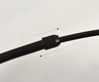 Arc Shaped Floor Lamp in Black Metal with Circular Base