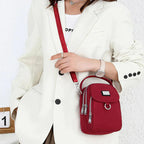 Handbag Ample Storage Multiple Zip Pockets Removable Strap
