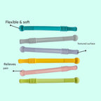 Teething Tube Textured Silicone Soothes Gums