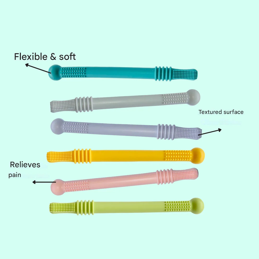 Teething Tube Textured Silicone Soothes Gums