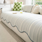 Machine Washable Durable Microfiber Herringbone Sofa Cover (Versatile Fit)