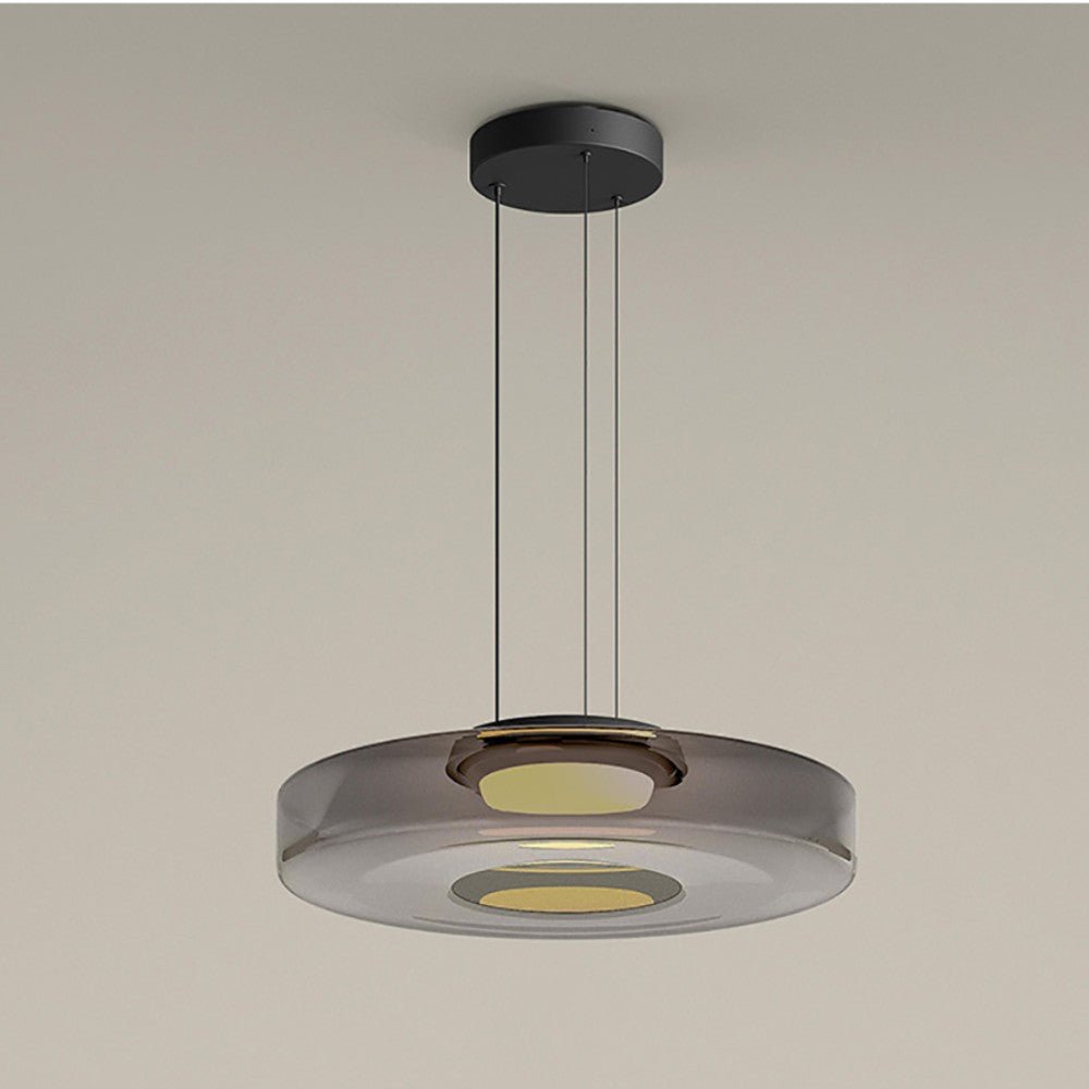 Modern LED Hanging Lamp with Layered Glass Design