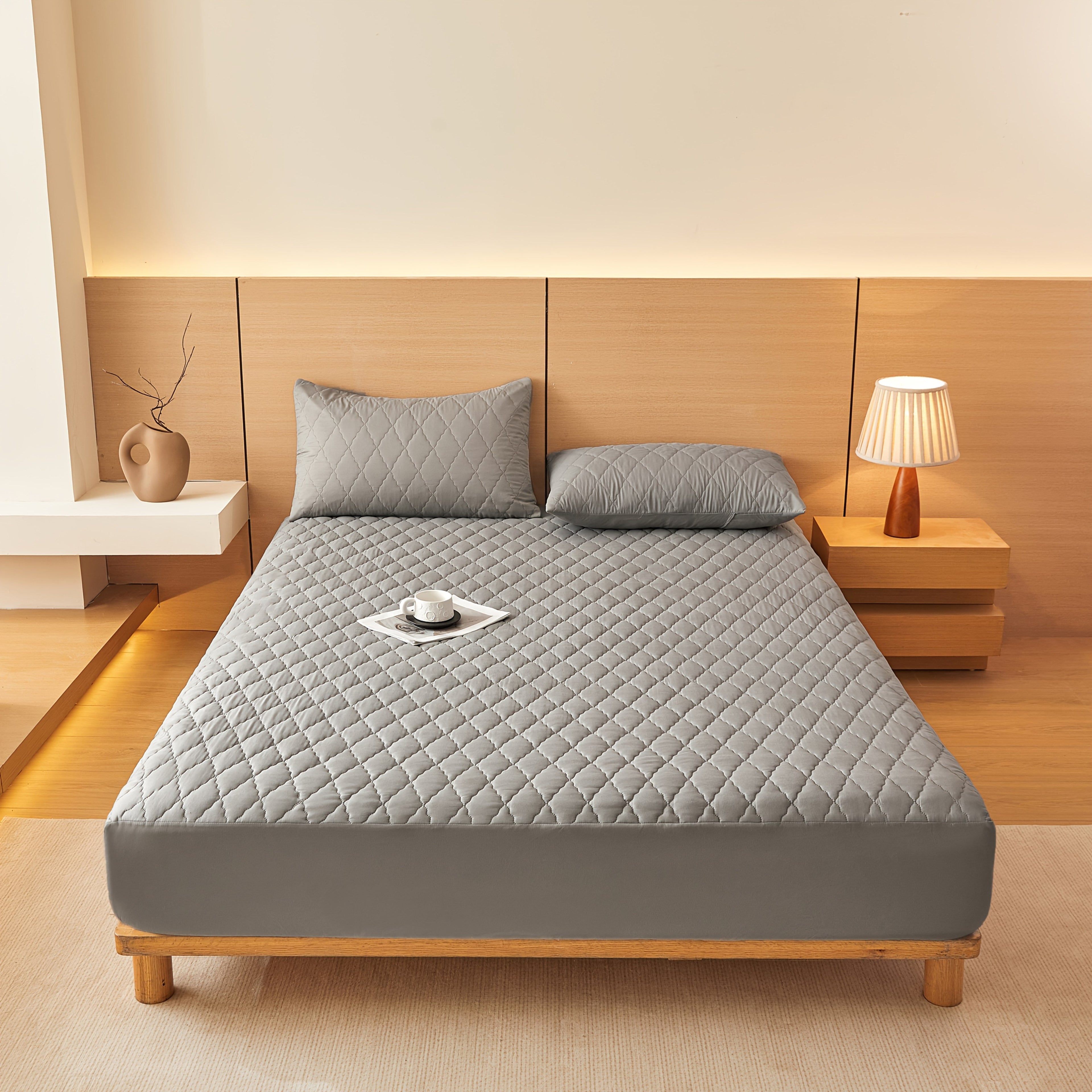 Liquid-Resistant Quilted Polyester Mattress Protector (Semi-Fitted)
