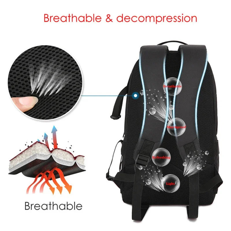 DSLR Camera Backpack Waterproof Large Capacity Tripod Straps
