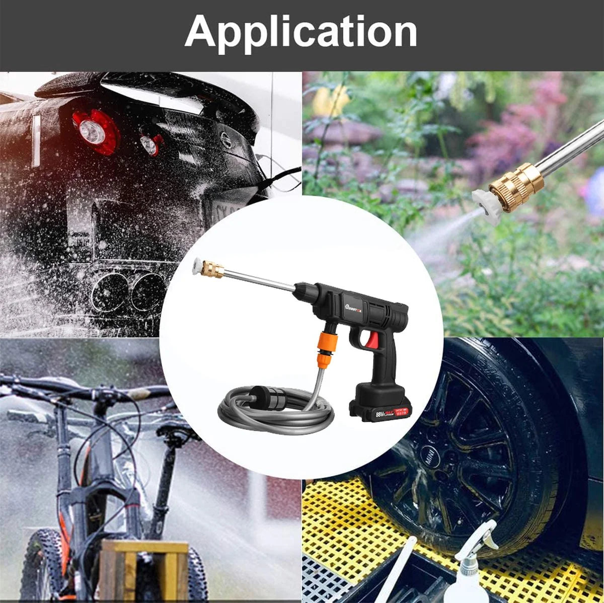 Pressure Washer Cordless 80 Bar Rechargeable