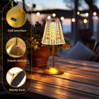 USB Rechargeable Table Lamp with Crystal Design