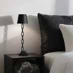 Rechargeable Touch-Control LED Table Lamp with Chain-Link Design
