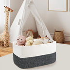 Toy & Blanket Storage Basket Extra-Large Woven Cotton Rope