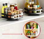 Storage Rack 360 Degree Rotating Height-Adjustable Stainless Steel