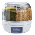 Grain Dispenser 360° Rotating 6-Compartment Airtight
