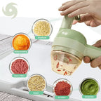 Food Chopper Cordless 4-in-1 Self-Cleaning