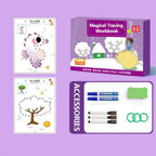 Interactive Writing Book Wipe-Clean Pages Includes Marker & Eraser