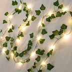 Solar-Powered Ivy Leaf String Lights (7 m)