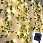 Solar-Powered Ivy Leaf String Lights (7 m)