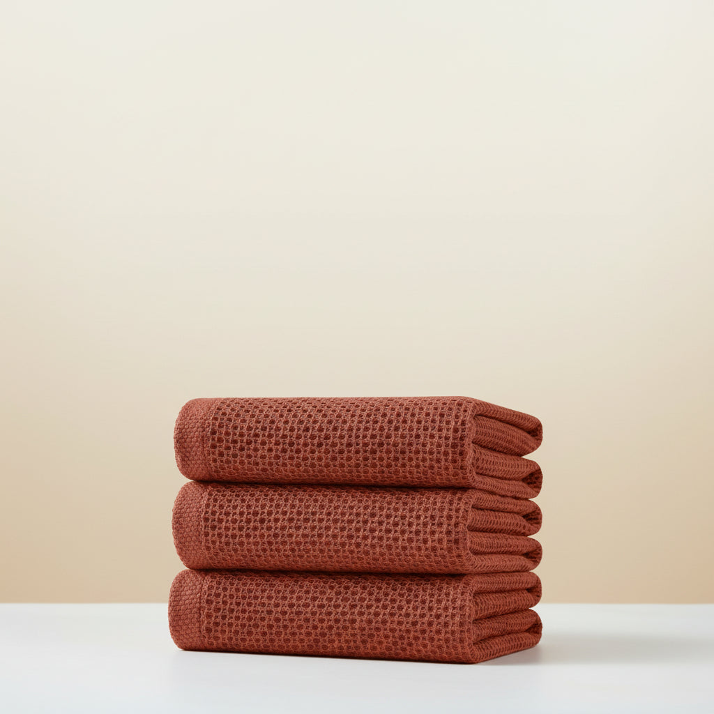 Absorbent Honeycomb Waffle Weave Cotton Dish Cloths Set