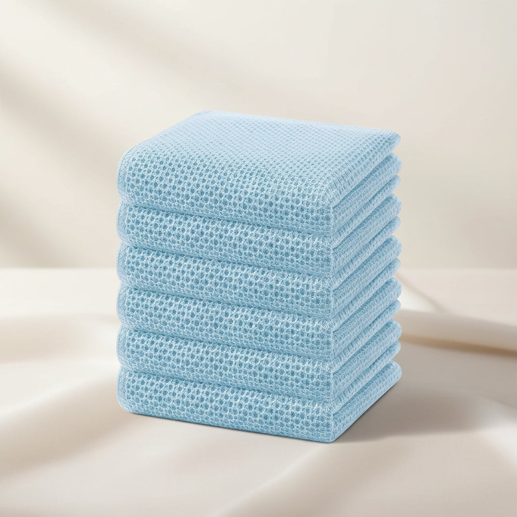 Absorbent Honeycomb Waffle Weave Cotton Dish Cloths Set