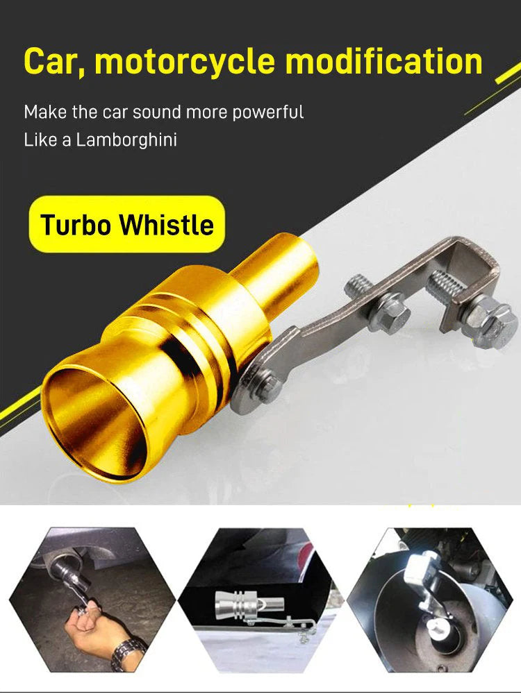Exhaust Sound Amplifier Turbo Sound Universal Fit Aluminum Alloy