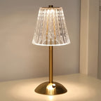 USB Rechargeable Table Lamp with Crystal Design