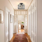 Elegant Semi Flush Mount Ceiling Light with Modern Crystal Design