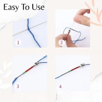 Embroidery Needle Set Interchangeable Color Coded Stainless Steel