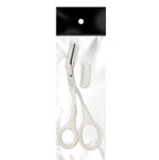 Eyebrow Scissors Precision Comb Ergonomic Grip Stainless Steel Blades