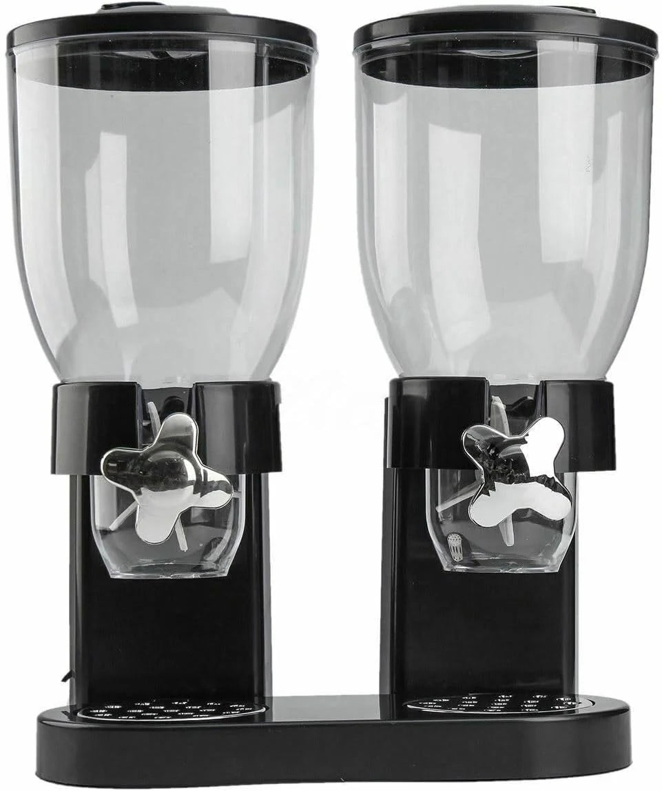 Cereal Dispenser Dual Canister Portion-Control Acrylic