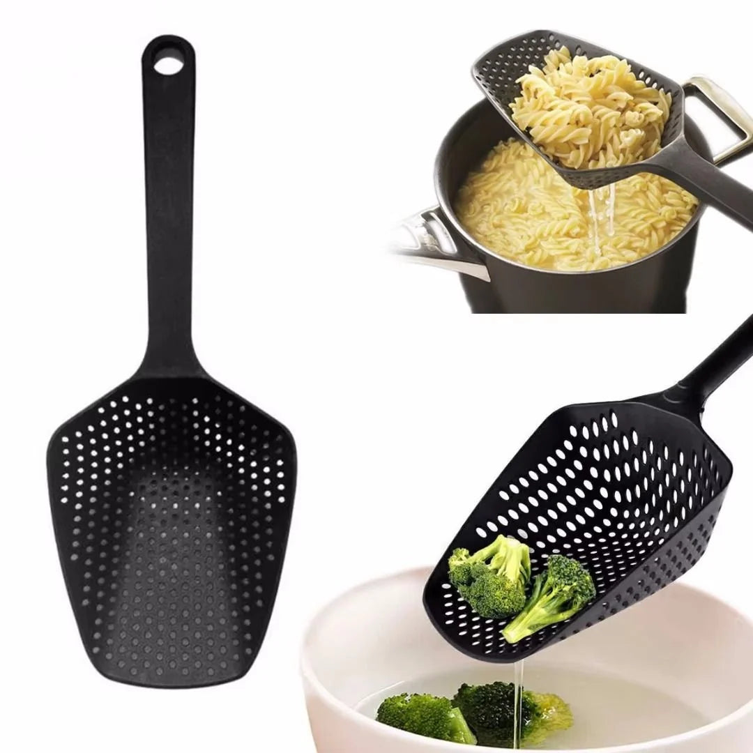 Straining Spoon Large Draining Holes Ergonomic Grip