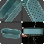 Sink Rack Telescopic Adjustable Ventilated Drainage & Towel Bar