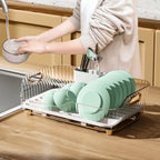 Dish Rack Smart Drainage Space-Saving & Cutlery Holder