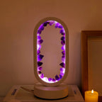 Crystal Lamp Handcrafted Natural Amethyst Ambient Light