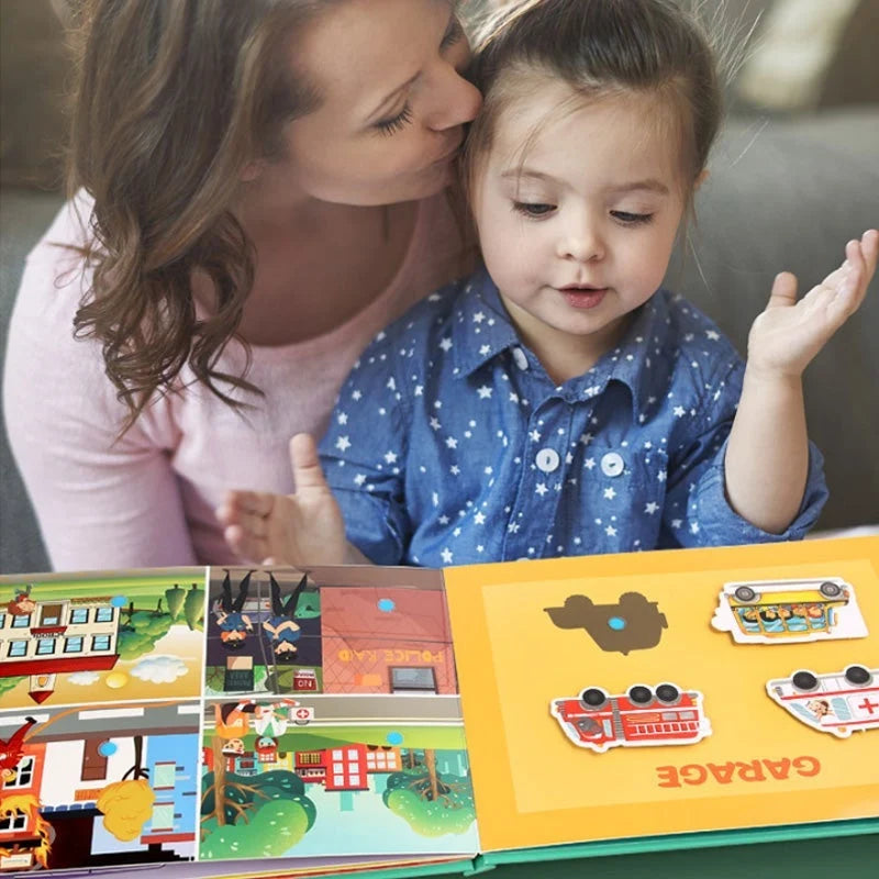 Busy Book Montessori-Inspired Laminated Travel-Friendly