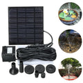 Solar Fountain Pump 4 Interchangeable Nozzles Compact & Silent