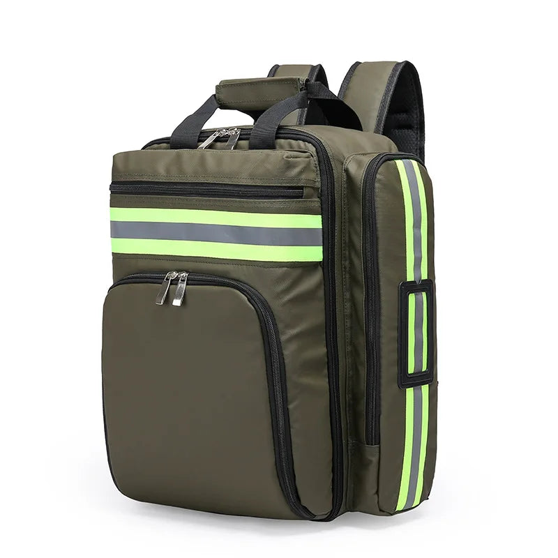 First Aid Backpack Large Capacity Multi-Layer Water-Resistant Oxford